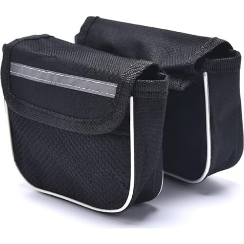 Hot sale NEW Cycling Bike Bicycle Frame Pannier Front Tube Double-Saddle Bags