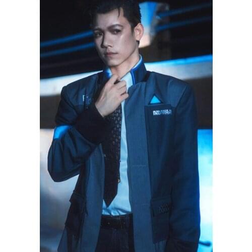 Game Detroit: Become Human Cosplay Costume Connor Cosplay Uniform Men Jacket RK800 Coat Jacket Adult Halloween Gifts