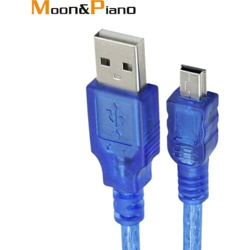 Mini USB Extension Cable Data Sync Fast Speed Stable Cord Mobile Phone Tablet Charging Cord USB 2.0 Male to Male 5 Pin Extender