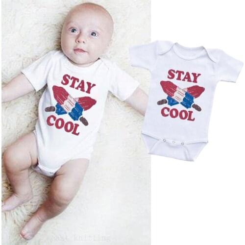 Newborn Baby Boy Rompers Girls Outfit Costume STAY COOL Letter Outfits Boys Clothes Infant Jumpsuits Clothes Playsuit