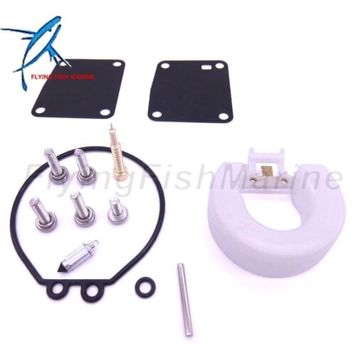 Outboard Engine Carburetor Repair Kit 6G1-W0093-00-00 18-7765 for Yamaha 3HP 6HP 8HP 6CMH 6DMH 8CMH Boat Motor