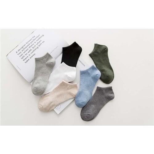 10PCS Socks mens socks Solid colored mens sport casual boat socks Cotton socks
