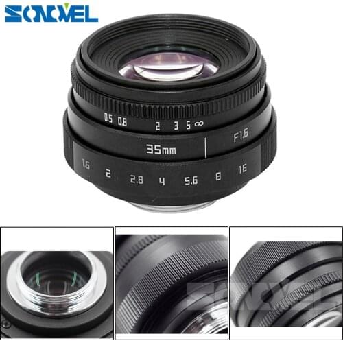 Camera lens 35mm f1.6 C mount camera CCTV Lenses II for N1 Fujifilm Fuji NEX Micro 4/3 EOS M free shipping