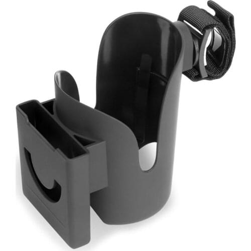 2 in 1 Stroller Cup Holder + Phone Holder Universal Cup Holder Rack for Buggy D0AF