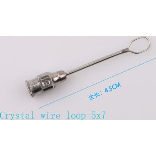 Flushing type crystal wire loop 3*8 ophthalmic microsurgery instrument, heart-shaped circle key snare 5*7 rod-shaped wire loop