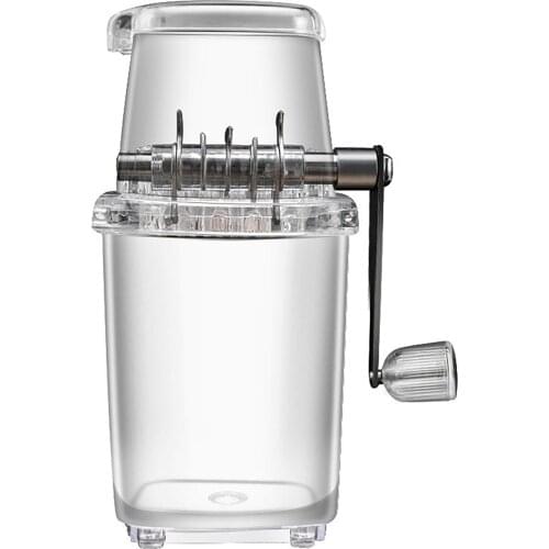 DIY Ice Crusher Manual Portable Shaver Ice Chopper Slushies Smoothies Crushing Tool Fried Ice Making Machine Transparent