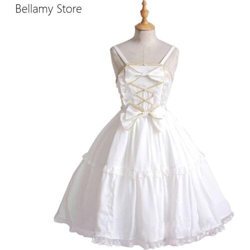 Made for You Fashion White Wedding Elegance Sweet Lolita Sling Dress