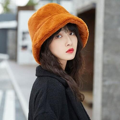 Hat, woman, autumn, winter, potluck, potted hat, solid color corduroy, thickening and warmth, fishermans hat