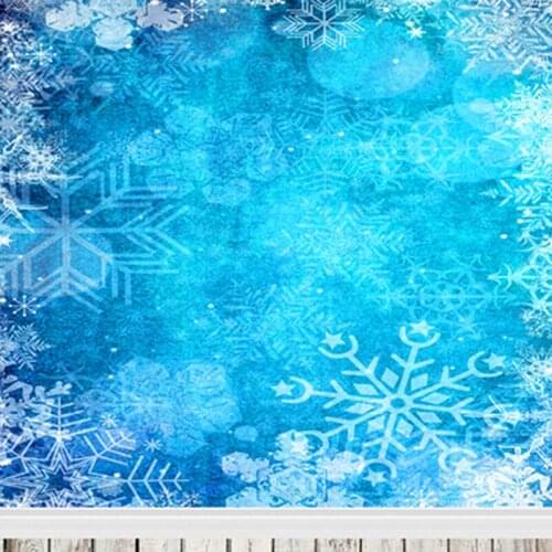 Blue Backdrops with White Snowflakes Cold Winter Photography Backgrounds 150cm*200cm fondos para la foto de estudio