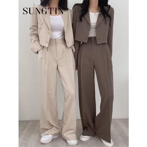 Женские элегантные брючные костюмы Sungtin China At AliExpress