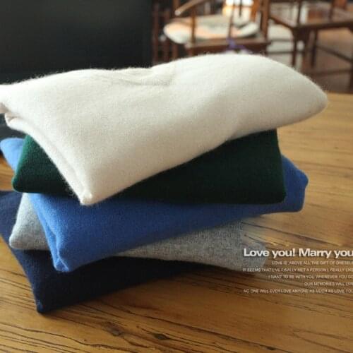 2020 New Autumn Winter Thickening Men Cashmere Sweater Collar Loose Wool V-neck Full Pullovers Solid Long Sleeve