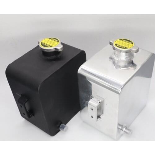 Universal 2 Litre Polished Alloy Header Expansion Water Tank& Cap WATER HEADER TANK Coolant Overflow Tank Reservoir Kit