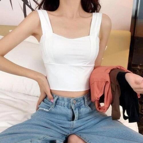 Women Tanks Crop Top Tube Top Female Sexy Seamless Underwear Active Cropped Tops Padded Camisoles For Womens Lingerie