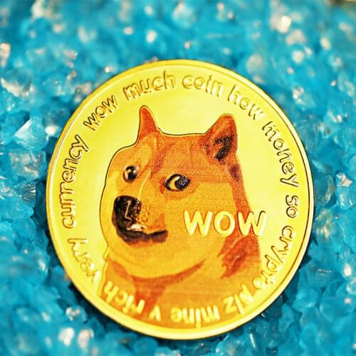 Gold Coin DogeCoin Plated Base Cryptocurrency Coin Silver SHIBA Coins Killer Commemorative Pattern Souvenir Collection Gifts