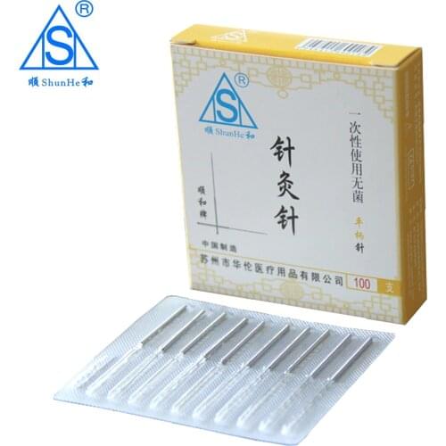 100 Needle Sterile Acupunture Asepsis For Ears Skin Detox Acupuncture Needles Disposable Sterile Acupuncture Aluminium foil pack