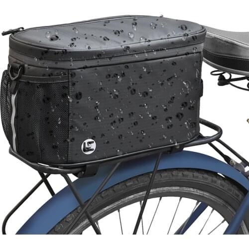 10L Bike Trunk Bag Bicycle Rack Rear Carrier Pack Water Resistant Insulated Storage Luggage Pouch