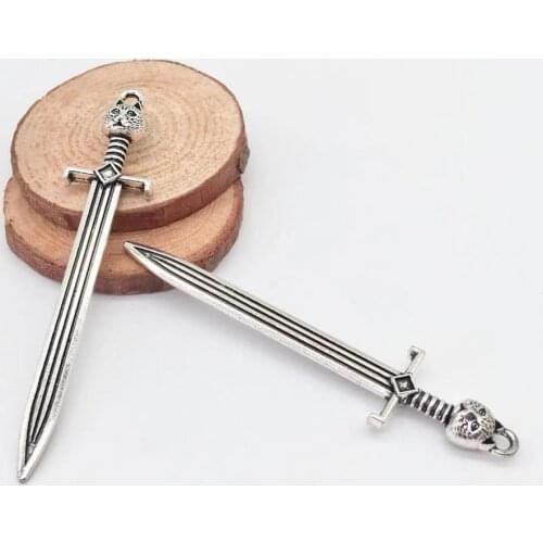 Vintage 2 pcs sword charms fit hand made DIY bracelet necklace earring charms Jewelry Making