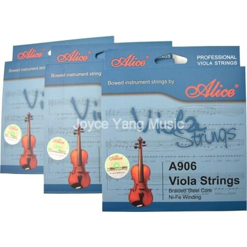 3 Sets of Alice A906 Viola Strings Stranded Braided Steel Core Ni-Fe Winding 1st-4th Strings Free Shipping