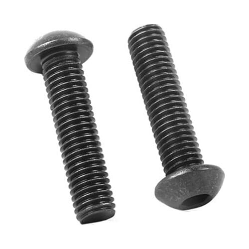 50pcs M2/M2.5/M3/M4 yuan cup Half round pan head black grade 10.9 carbon Steel Hex Socket Head Cap Screw