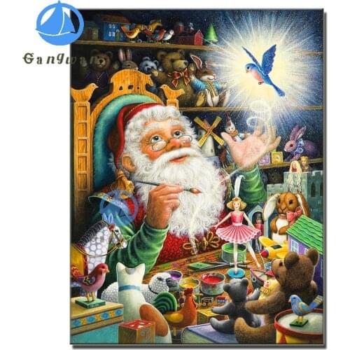 Diamond Painting Santa Claus Full Square Drill Home Decoration Diamond Embroidery Diy Elf Bird Gift toy room Mosaic Handmade art