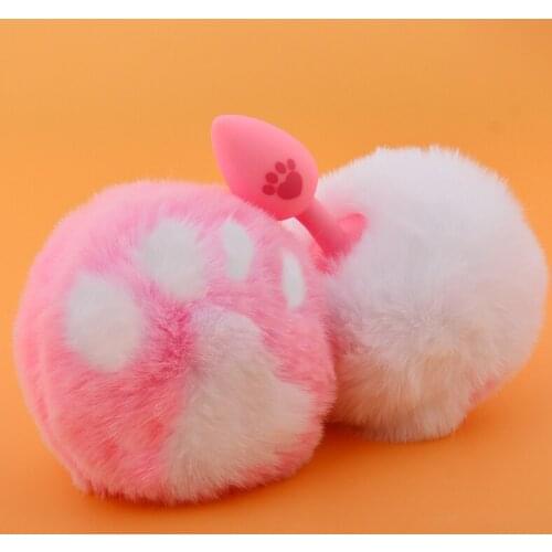 Sexy Cute Cat Claw Anal Plug Bunny Tail Silicone Butt Plugs Sex Toys for Woman Men Gay Butt Stimulator Smooth Touch