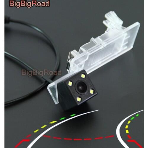 BigBigRoad Car Intelligent Dynamic Trajectory Tracks Rear View Camera For Skoda yeti Octavia 3 III A7 5E MK3 2013 2014 2015 2016