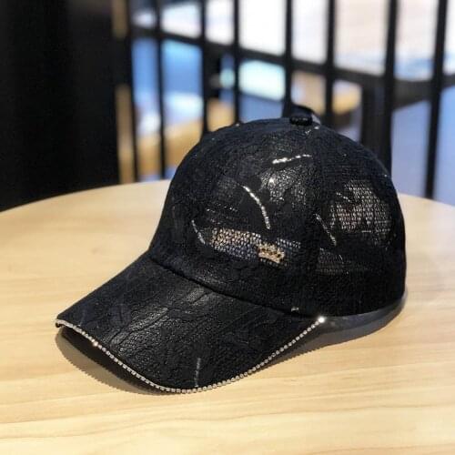 Fashion Baseball Cap Lace Hollow High Quality Snapback Baseball Cap Men Women Hip Hop Women Men Mesh Breathable Trucker Hat