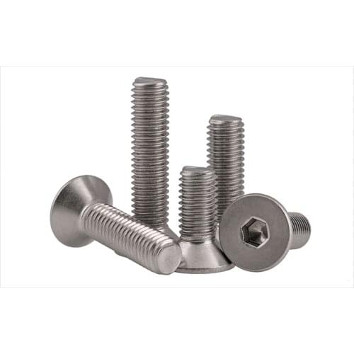 DIN7991 316 stainless steel countersunk head flat head screws Hex socket screws M6 M8 M10 screws bolts