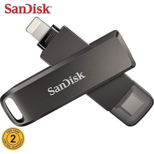 Sandisk ixpand iphone Flash Drive Luxe128GB 64GB 256GB Pendrive Mini ixpand Dual OTG USB Flash Drive OTG iphone USB Lightening