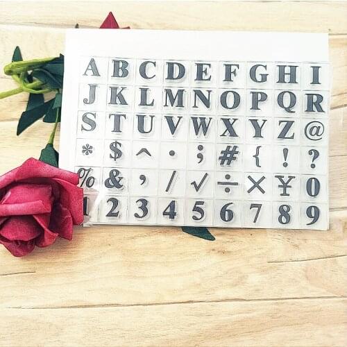 Hot selling uppercase letter transparent clear stamp / silicone seal roller stamp DIY scrapbook album / card production