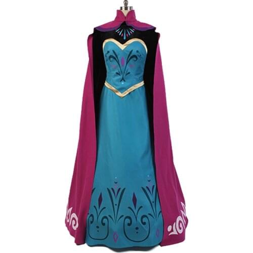 Elsa Coronation Dress Costume Cosplay Halloween Carnival Costume Women Sets
