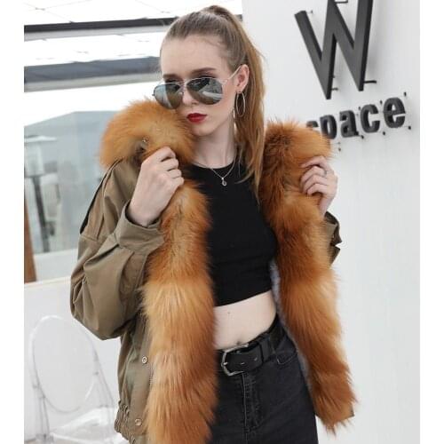 Fur Hood Parka Genuine Fox Fur Women Jacket Winter High Quality Warm Coat Fashion Lady Outerwear