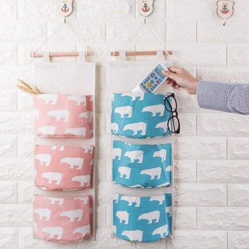 Storage hanging multi-layer hanging pocket fabric door debris storage bag storage bag61*20.5*14