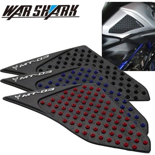 Motorcycle Protector Anti Slip Oil Tank Pad Sticker Gas Knee Grip Traction Side 3M Decals for YAMAHA MT03 MT 03 MT-03 2015-2016