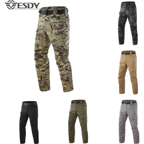 ESDY mens hiking pants outdoor sports waterproof tactical military pant trekking Trek mountain hunting fishing pants men S-5XL