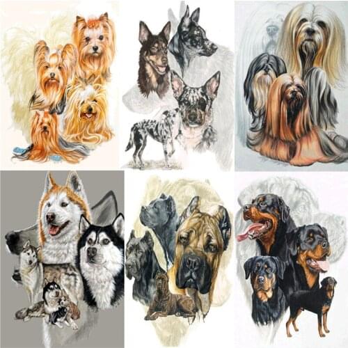5D DIY diamond painting pet dog collection cross stitch diamond artist home decoration mosaic embroidery kit crafts hobby gift