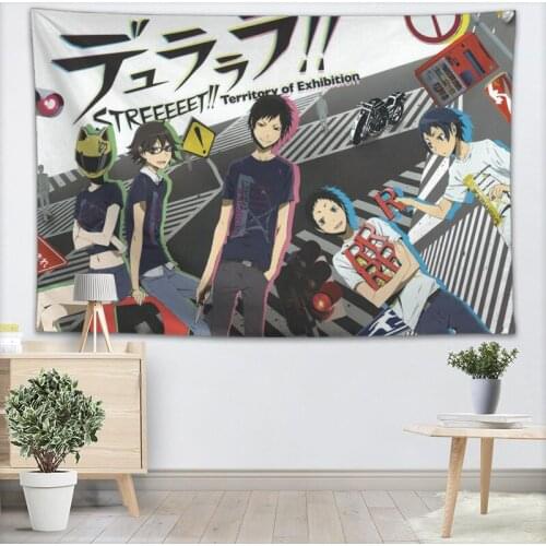 Wall Tapestry Durarara Anime Tapestries Wall Hanging Show Piece For Home Decor Wall Carpet Beach Throw Rug Blanket Yoga Mat