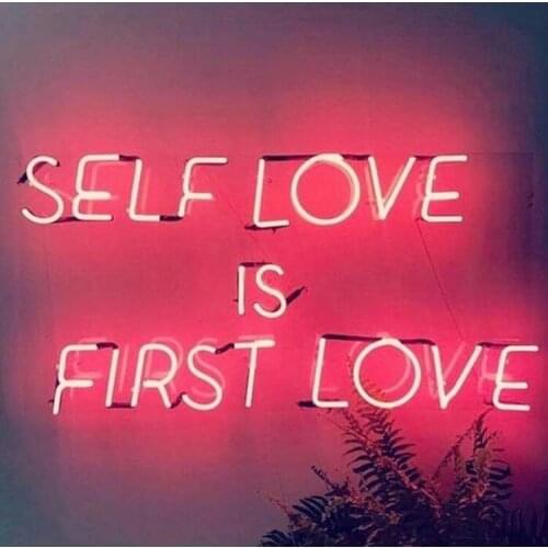 Neon Sign For self love is first love Lamp real glass tubes resterant decorate home light neon sign corona Pet Shop Sign Board