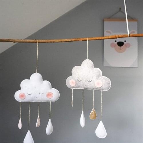 Clouds Water Drops Pendant Baby Room Decoration Ornament Modern Home Decoration Accessories Hanging Pendant For Nursery Kid Room