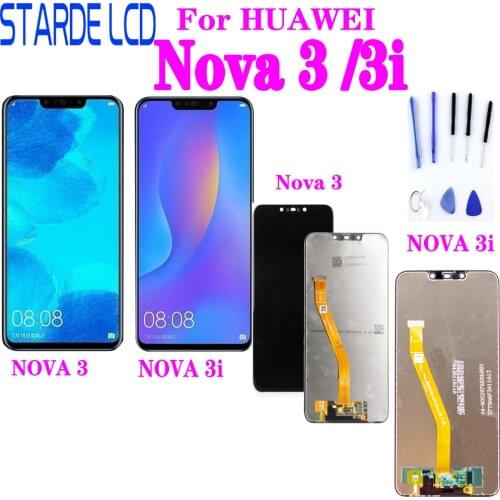 Original LCD For HUAWEI Nova 3 6.3" LCD Display Touch Screen Ditigizer Assembly Replace For Nova3 3i LCD P Smart Plus PAR-LX1 IN