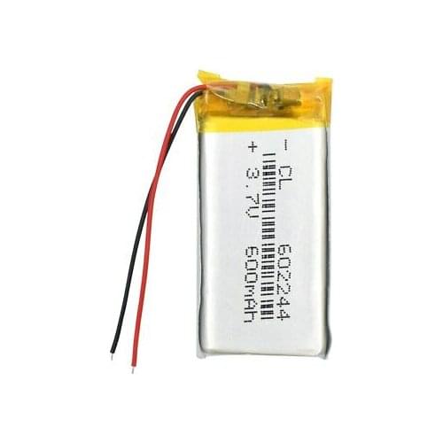 3.7v 600mAh Rechargeable Li-polymer Battery 602244 Li-po Ion For GPS Recorder mp3 mp4