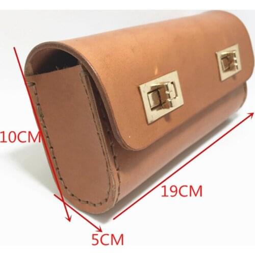 Q363 Retro bicycle Hang back bag Handmade 100% Pure cowhide saddle bag Handlebar Bag bike equipment Brown Pure leather