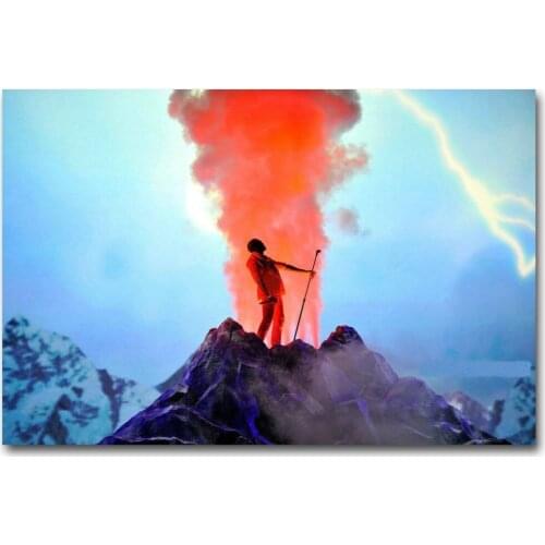 Hot New Kanye West Hithot Hip Hop Rap Music-Silk Art Poster Wall Sticker Decoration Gift