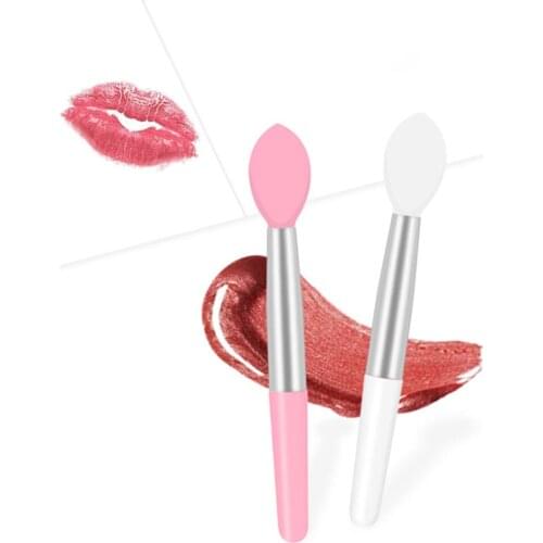 Portable Makeup Lip Brush Eye Shadow Bar Silicone Lipstick Gloss Lip Mask Brush Pen Wands Applicator Make Up Brushes Tool 1pcs