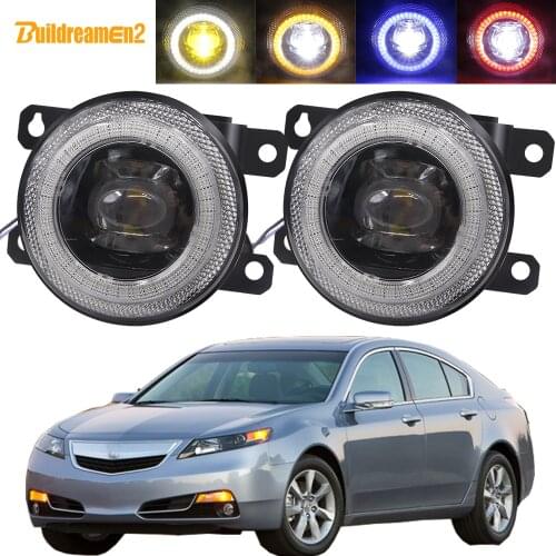 2in1 Car Passenger + Driver Fog Light Assembly LED Angel Eye Daytime Running Lamp 30W 8000LM H11 12V For Acura TL 2012 2013 2014