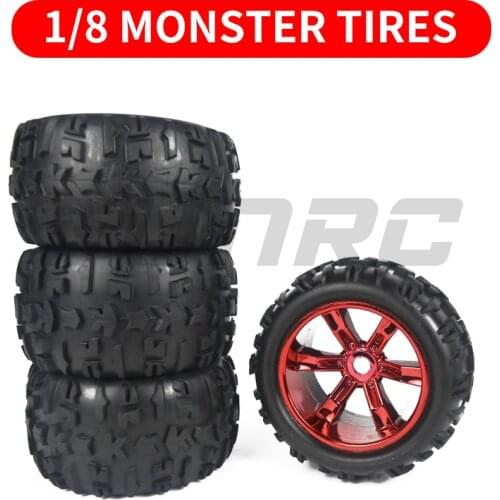 RC Remote Control Model Car 1/8 Monster Bigfoot Racing Cars Tire Tires Wheel 12mm Adapter 150mm*78mm 8477RED