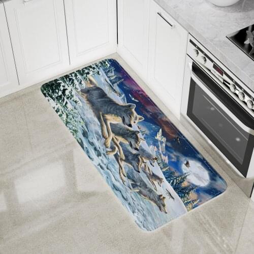 Wolves Dream Catcher Floor Mat Modern Area Rugs Large Home Living Room Bedroom Carpet Decor Doormat Drive Away Nightmares