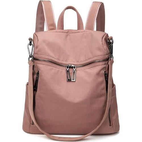 Women Leather Backpacks black Multi-purpose Dual-use womens backpack black Soft Leather Casual Daypacks Travel Ladies Bag C1763