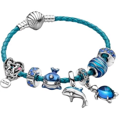 Hot Sale 100% Real 925 Sterling Silver Charm Fit Original Pandora Bracelet Pendant Necklace Making Fashion DIY Jewelry For Women