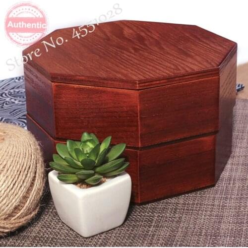 Japan Style Wooden Lunch Box Solid Wood Outdoor Picnic Sushi Box Dry Fruit Portable Double Bento Box Wooden Tableware